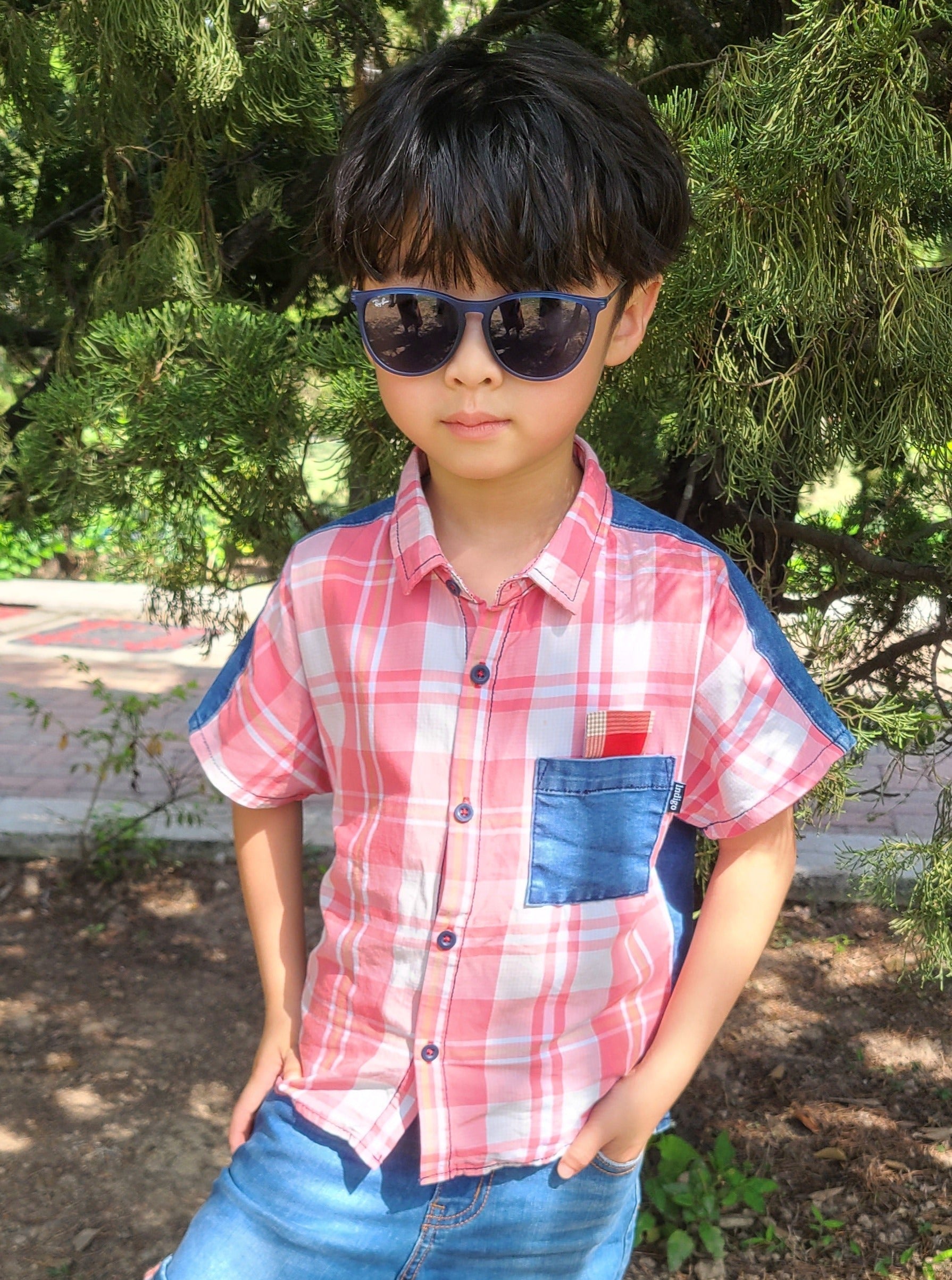 Patchwork Shirt Yellow